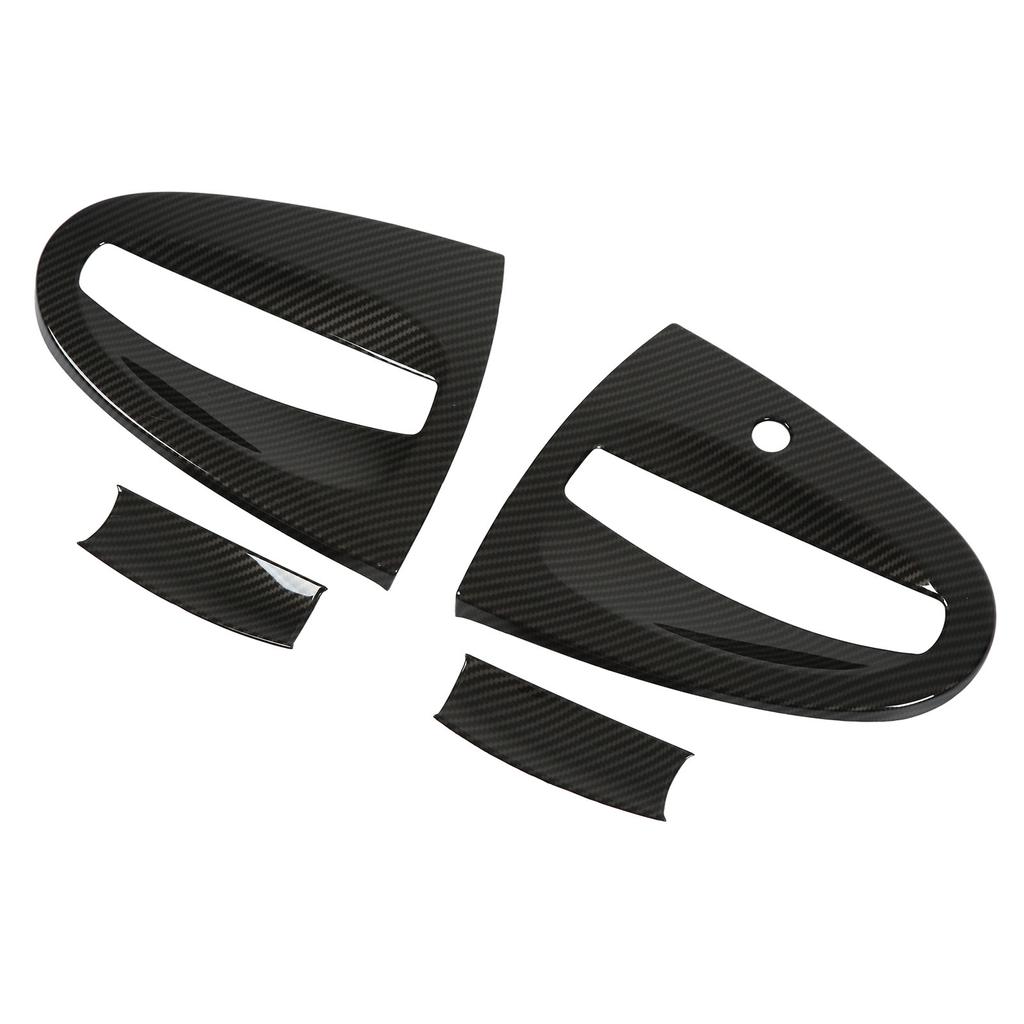 4pcs Carbon Fiber Style Car Exterior Door Handle Bowl Cover Trim Replacement for Smart Fortwo W451