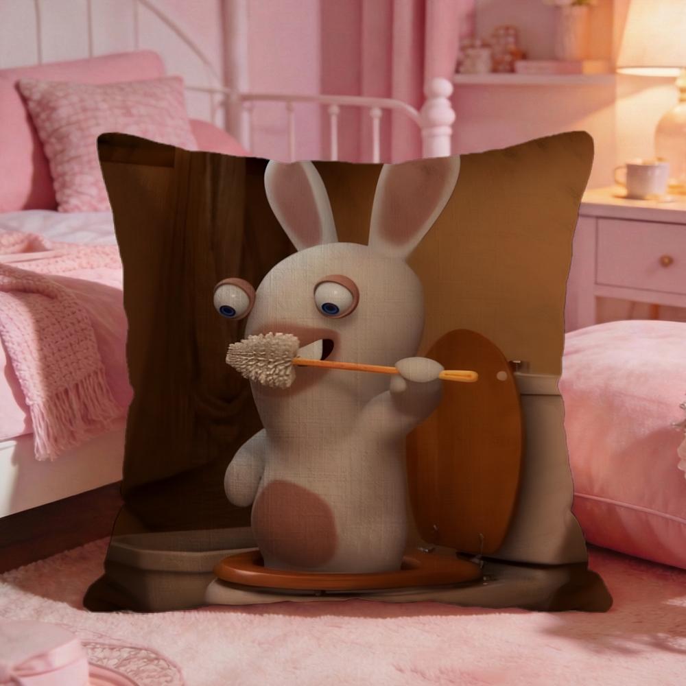 Rabbids IInvasions Anime Cushion Cover Premium Comfort Reversible Pillow Cove Two In One Design For Any Room Car Interior
