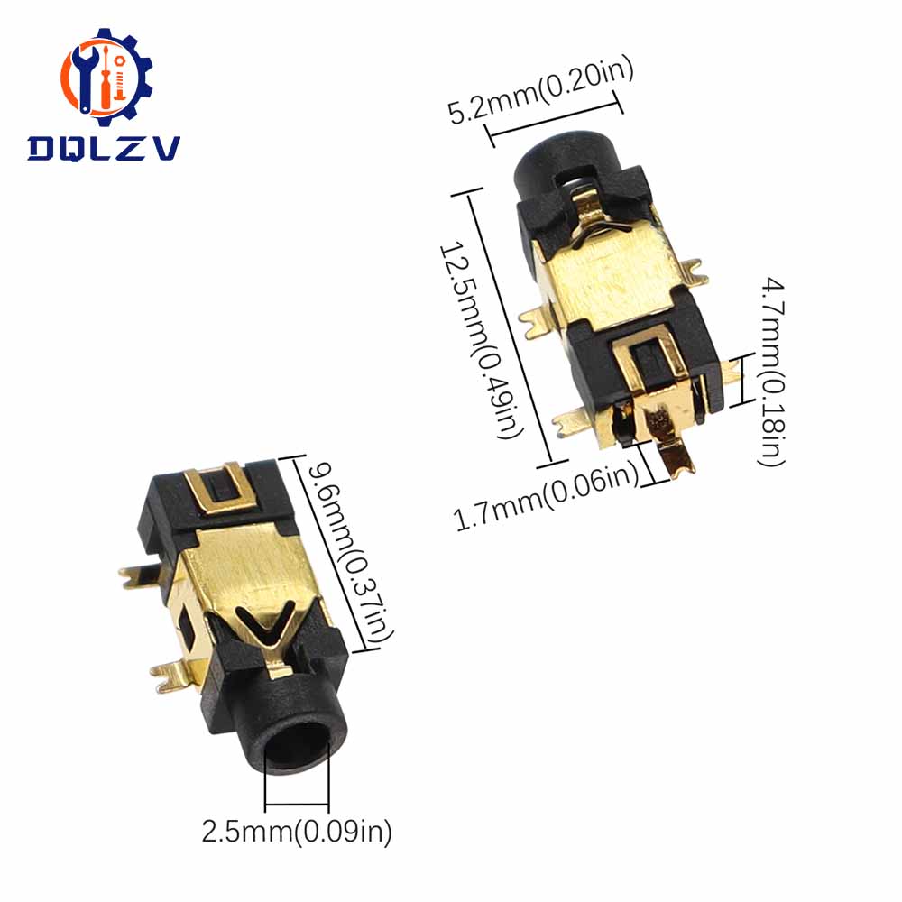 2.5MM Headphone Socket PJ-209 Socket 5Pin PJ209 Audio Socket Headphone Plug Connector