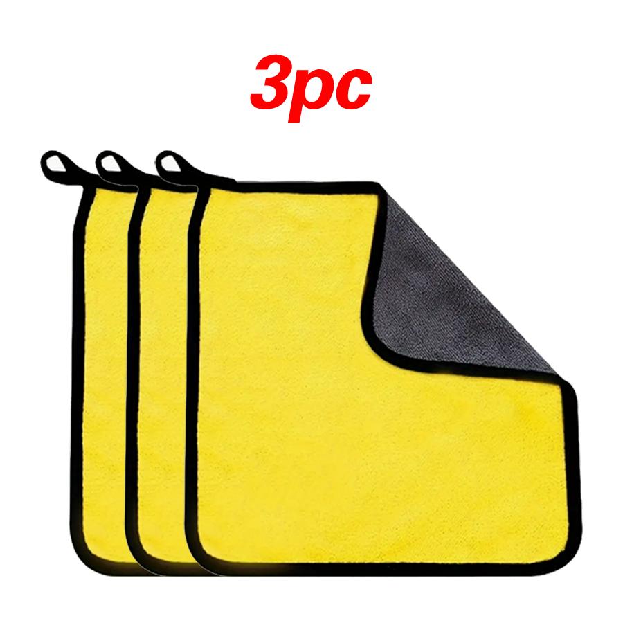 Полотенце из микрофибры для мытья автомобиля, впитывающее влагу, полотенце для сушки, двухслойные тряпки для мытья автомобиля, полотенце из микрофибры для мытья автомобиля