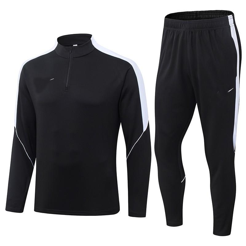 2627 Half-zip Embroidered Soccer Training Suit Adult Kids Long Sleeve Quick Dry Sportswear