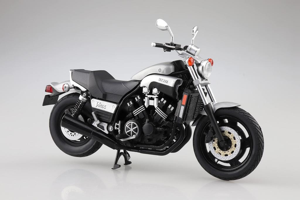 AOSHIMA Skynet Завершенный мотоцикл YAMAHA Vmax New Silver Dust 1/12