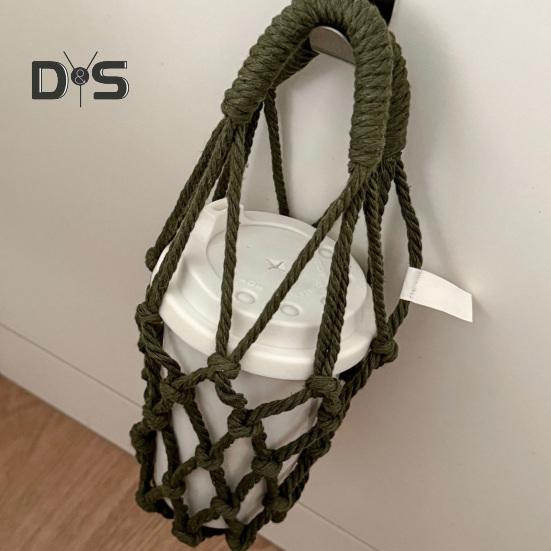 Сумка-слинг ручной работы, многоразовый держатель для кофейных чашек, переноска для холодного заваривания чая, декоративные чехлы для чашек с водой