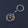 Rotatable Wheel Hub&Brake Keychain 3D Car Accessories Keychain Wheel Hub Key Chain  Girls Boys