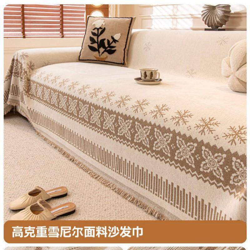 Bohemian Snowflake Chenille Sofa Cover 2026 All Season Anti-scratch Couch Protector Living Room