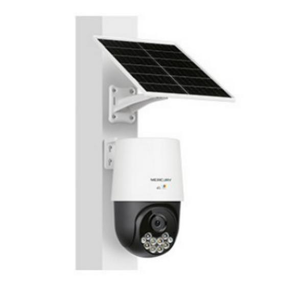 Mercury 4G Solar Camera MIPC3286WBLH-F4GE with Black Light & Auxiliary Heating, 4MP, Lifetime Free Data