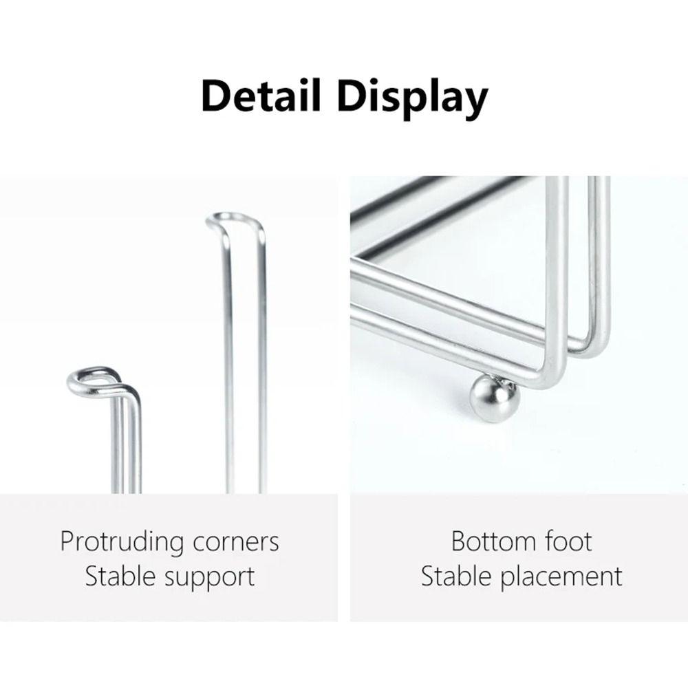Stainless Steel Steel Trash Bag Support Foldable Sink Garbage Organizer Garbage Management
