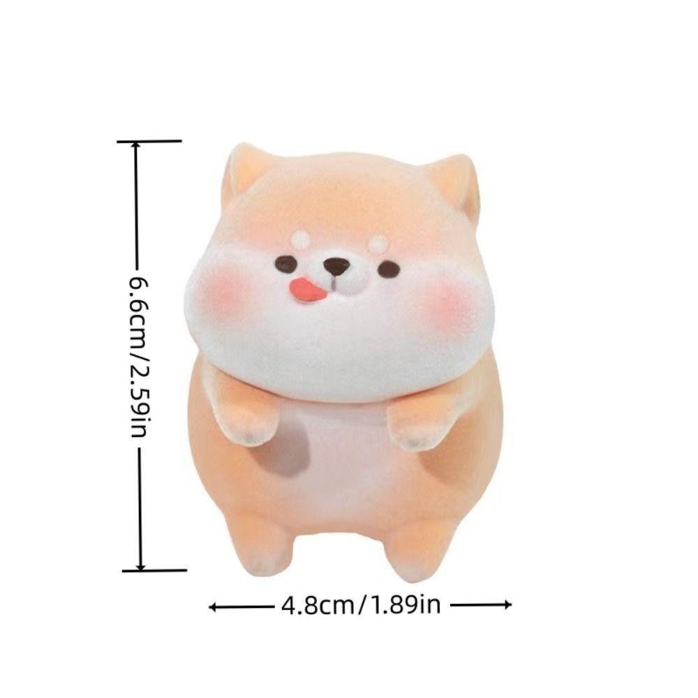 Flocking Computer Monitor Topper Panda Dog Pig Center Console Doll  Desk Decoration