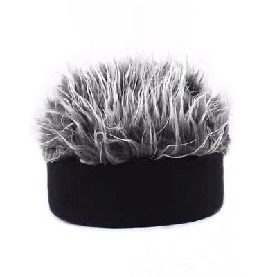 Креативная шапка-парик, забавные короткие шапки для волос для женщин и мужчин, новинка, уличная шапка-бини в стиле хип-хоп, шипы, искусственные волосы, забавные ретро-шапки