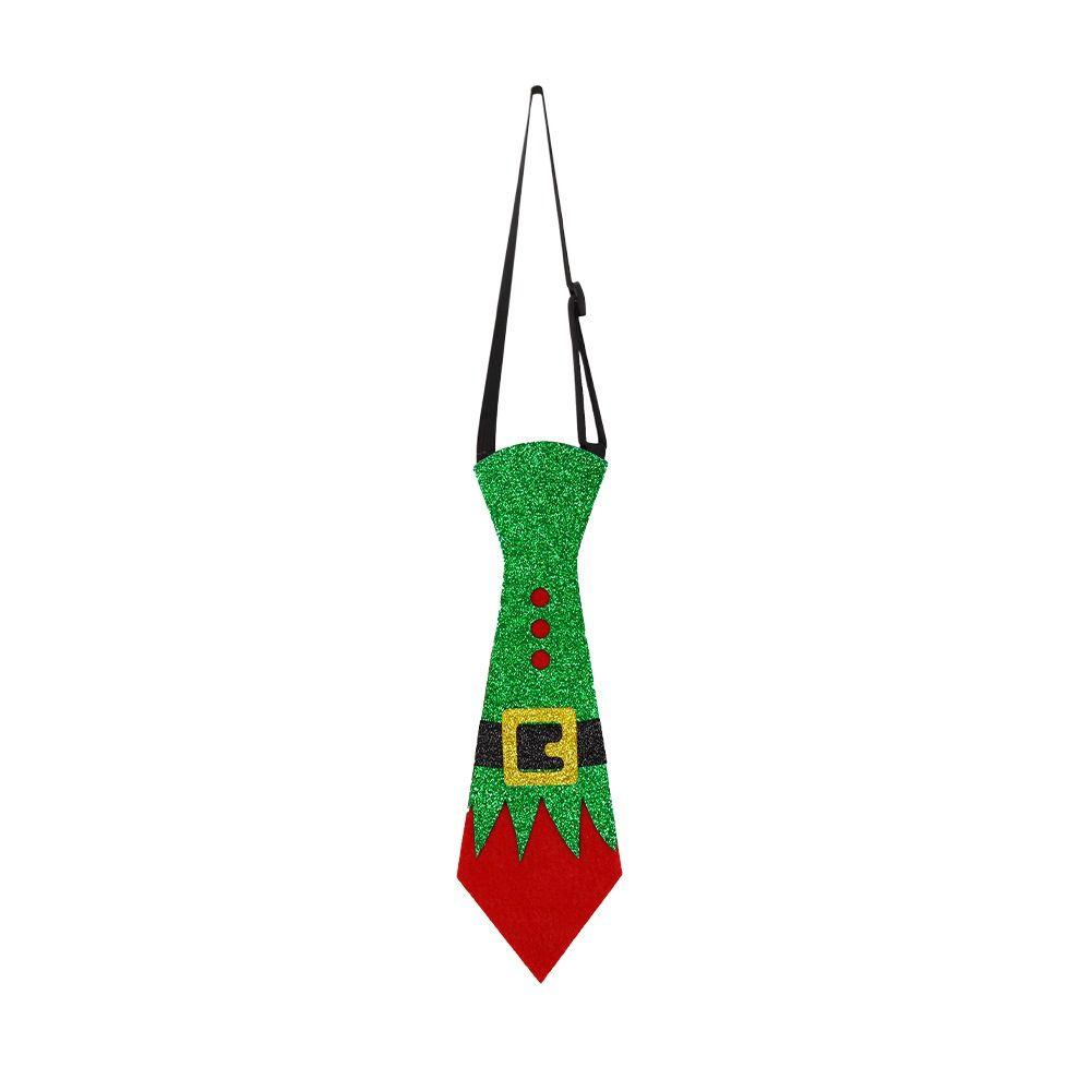 Adjustable Christmas Tree Felt Tie 12 Types Snowman Elk Tie Felt Christmas Ties Merry Christmas