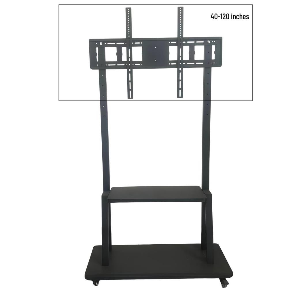 Commercial TV Stand with Wheels for 65/75/85 Inch Models – Mobile Vertical Floor Trolley