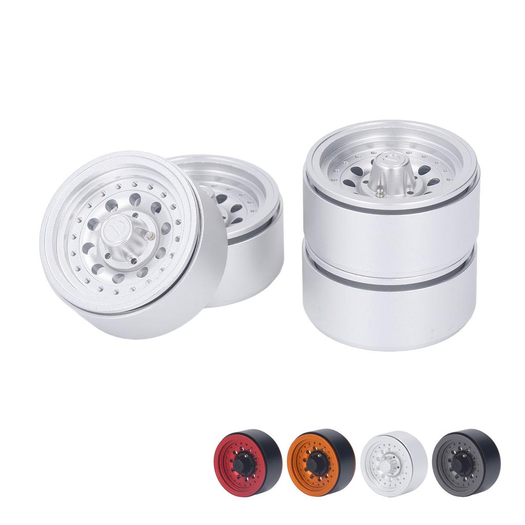 4PCS RC Beadlock Wheel Rim Set 1,9 дюймов Алюминиевый сплав 1/10 RC Автомобильная ступица колеса для осевого SCX10 I II II