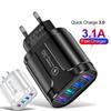 Universal LED 4 Ports USB Transformer Power Supply Adapter Fast Quick Charger