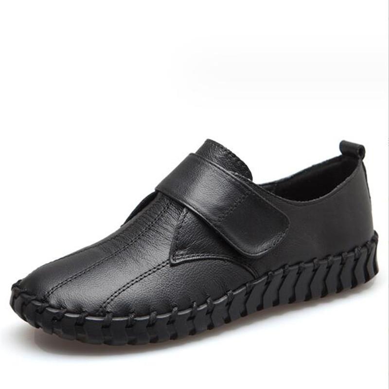 Женская обувь ручной работы 2024 Весна Ретро Натуральная кожа Туфли на плоской подошве Женские Мягкая подошва Повседневная обувь Обувь Размер 35-42