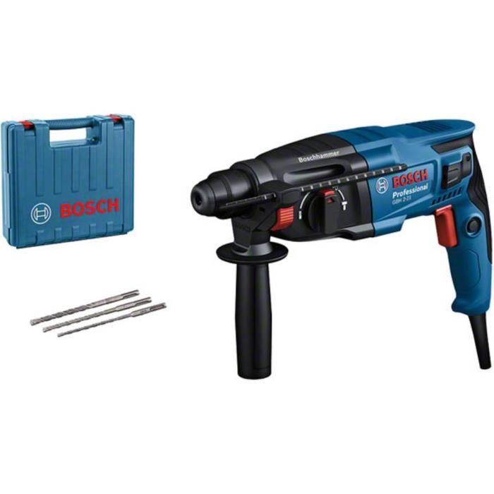 Perforateur Bosch Professional 720W 2,0J SDS+ GBH 2-21 + 3 forets (6/8/10mm) - 06112A6002 - Filaire