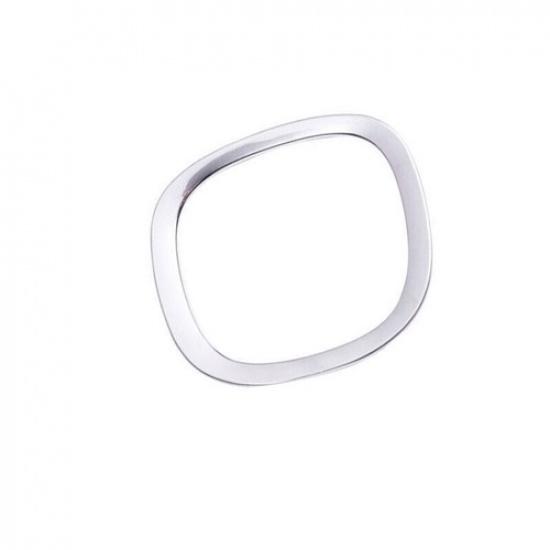 Matte Silver Steering Wheel Sheet Ring Trim Fit For Volvo XC90 2016- 1PCS