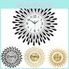 Modern Iron Art Wall Clock With Silent Sweep Movement For Living Room Decor