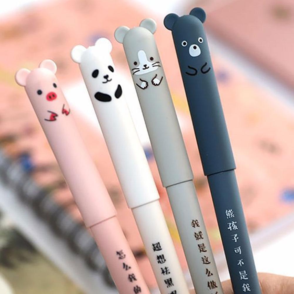 0.35mm Erasable Gel Pen Set Blue/Black Ink Ballpoint Refill Rods Writing Notebooks Students School Office Writing Supplies Stationery