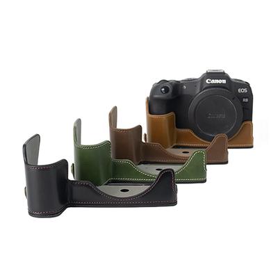 Получехол для камеры R8 из ПУ-кожи для Canon EOS R8, с отверстием для батареи, нижняя крышка, с ремешком для руки