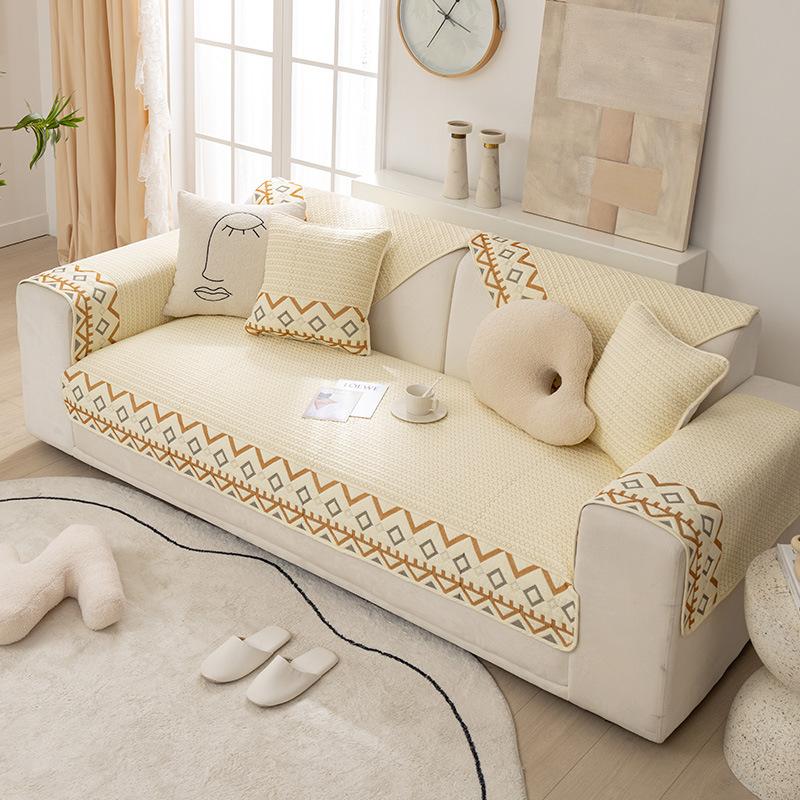 Стираная хлопковая подушка для дивана, нескользящий чехол для дивана, скандинавский простой современный чехол для подушки на сиденье, утолщенная ткань на четыре сезона