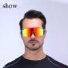 Европейские и американские новые спортивные велосипедные солнцезащитные очки, велосипедные трендовые мужские и женские цветные солнцезащитные очки для улицы, модные очки с покрытием