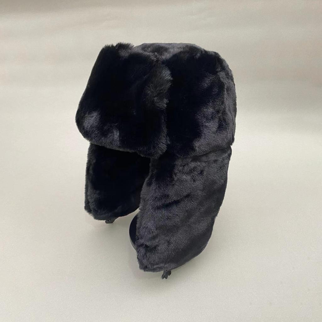 Зимняя теплая плюшевая шапка-пилот из искусственного меха со съемными ушными клапанами - Шапка-бини для женщин, для холодной погоды, катания на лыжах, сноуборде, пеших прогулок, зимняя шапка