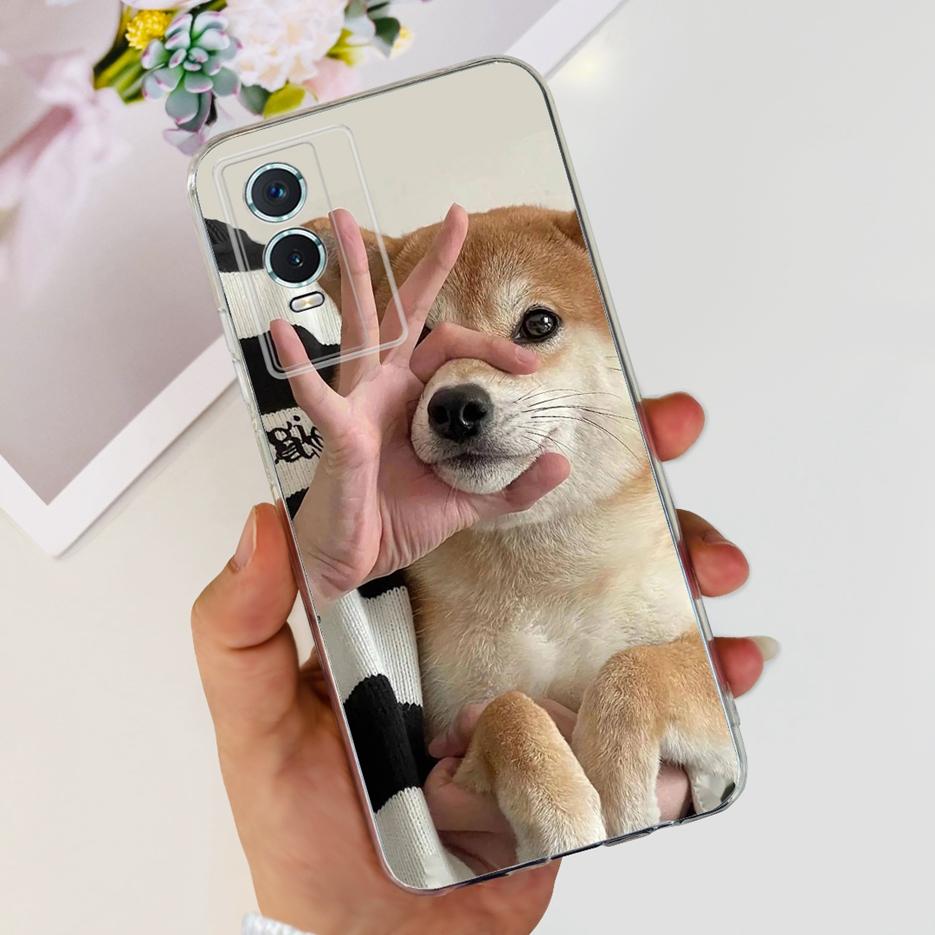 Чехол для Vivo Y76s Чехол для Vivo Y76 5G Стильный Расписной Чехол Прозрачный Силиконовый Чехол для Телефона Для Vivo Y74s Y 76 s VivoY76 5G Мягкие Fundas Coque