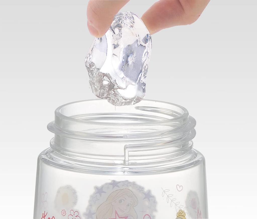 Skater Water Bottle, 480ml, Disney Princess 23, One-Push Plastic, for Girls, PDDR5