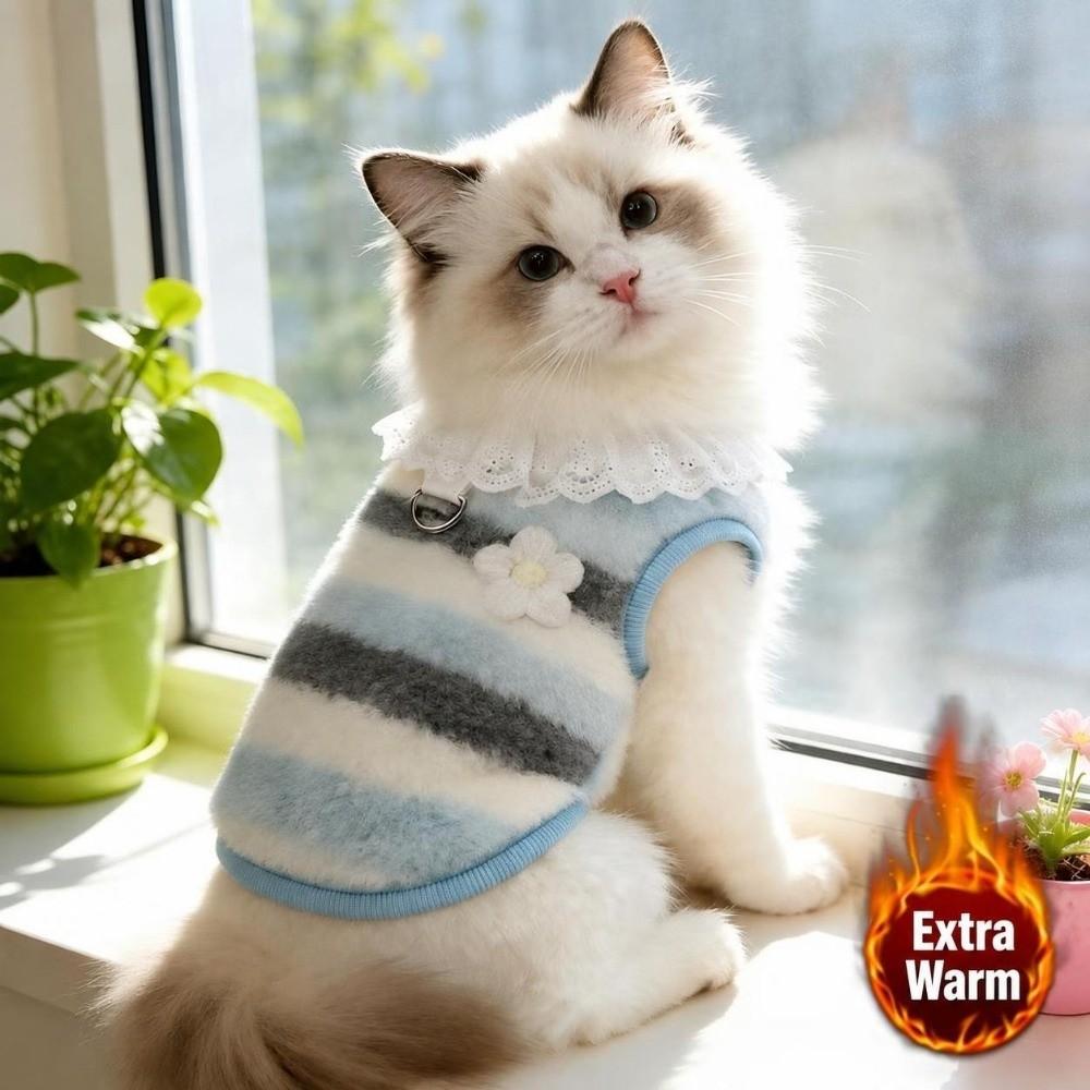 Double sided velvet Puppy Winter Vest Soft Plush Cat Hoodies New Dog Clothing Outdoor