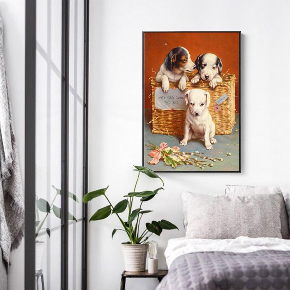 5D DIY Diamond Painting Full Round Animal Dog Embroidery Sale Picture Rhinestone Diamond