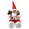 1PC Santa Claus Sitting Christmas Display Case Decoration Santa Claus Decorative Figurine for Indoor and Outdoor Use Red
