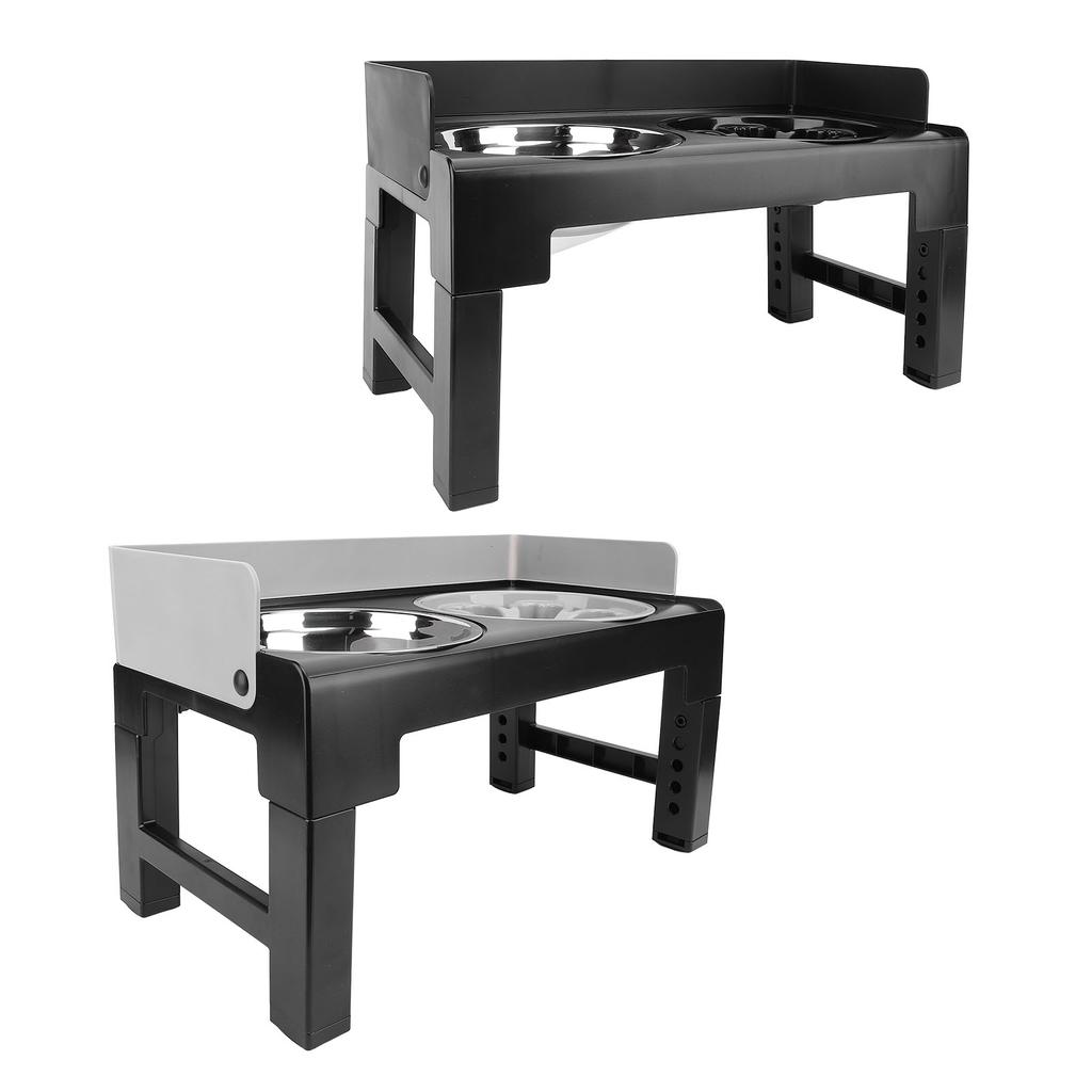 Миска для домашних животных с регулируемой высотой, защита шеи, прочная конструкция из нержавеющей стали для средних и больших размеров