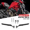 Для Ducati MONSTER 821 Mirror Monster 821 Зеркала Stealth Sports Winglets Зеркало Регулируемые зеркала Крылья мотоцикла Зеркала 2018-2020