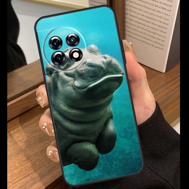 Чехол с рисунком из мультяшных бегемотов для OnePlus 13T 10T 15R 10R 12R 13R 13 12 11 9 10 Pro Nord CE 5 2 3 4 Lite N20 N30