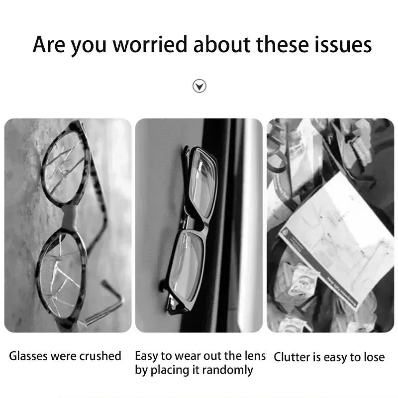 Car Stickers For Alfa Romeo PU Leather Car Sunglasses Holder Sunglasses Case NB Clip Storage Box For Alfa Romeo Giulia Stelvio Giul