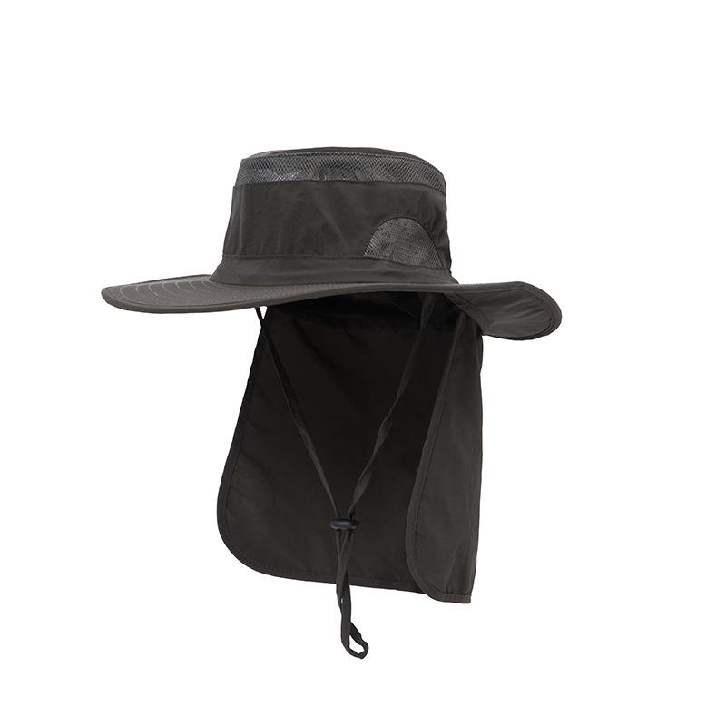 Casual Men Breathable Mesh Bucket Hat With Neck Flap Summer UV Protection Sun Hats For Women Outdoor Hiking Fishing Beach Cap