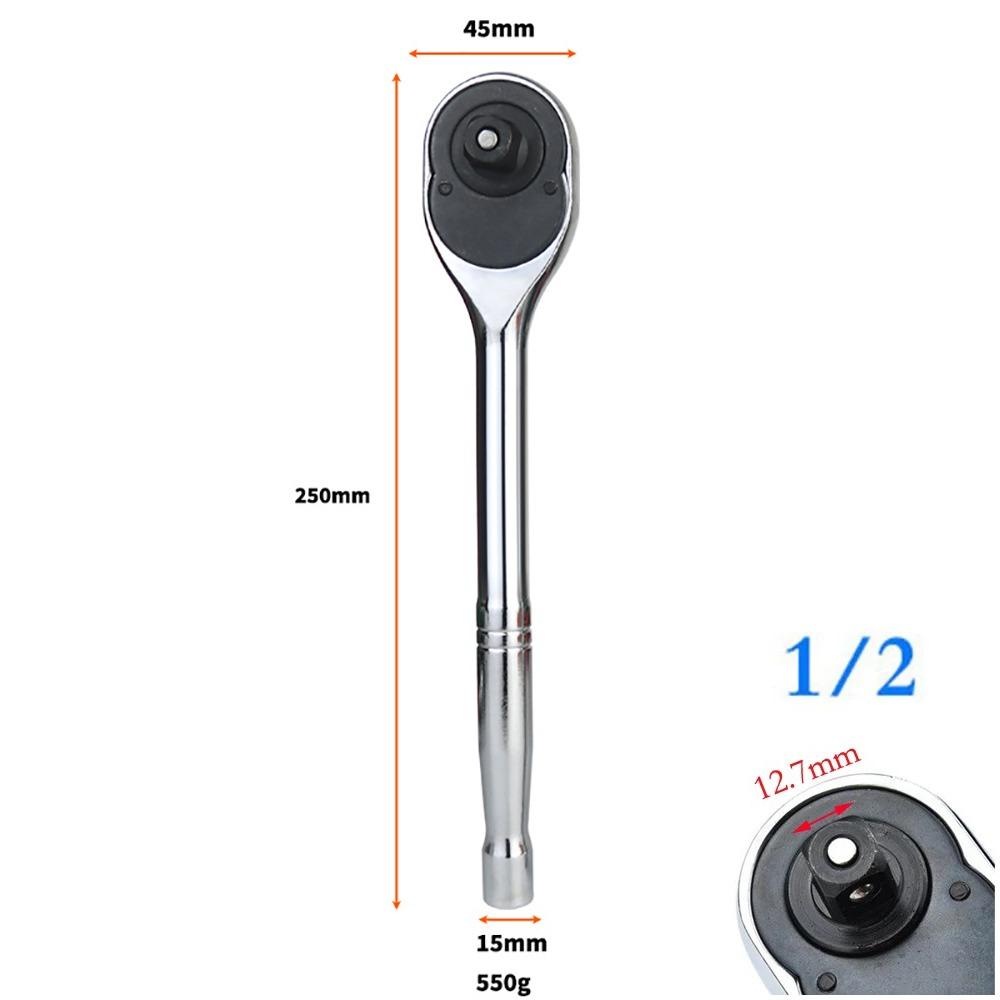 1Pcs 24 Teeth Ratchet Wrench Quick Release Repairing Hand Tool Durable Socket Spanner