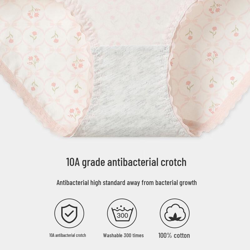 Fenteng Women's 4-Pack Tummy Control Mid-High Waist Cotton Underwear