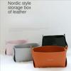 Nordic Ins Cabinet Porch Key Cosmetic Desktop Large Storage Box Corsair Leather Decorations Snacks Home Creative