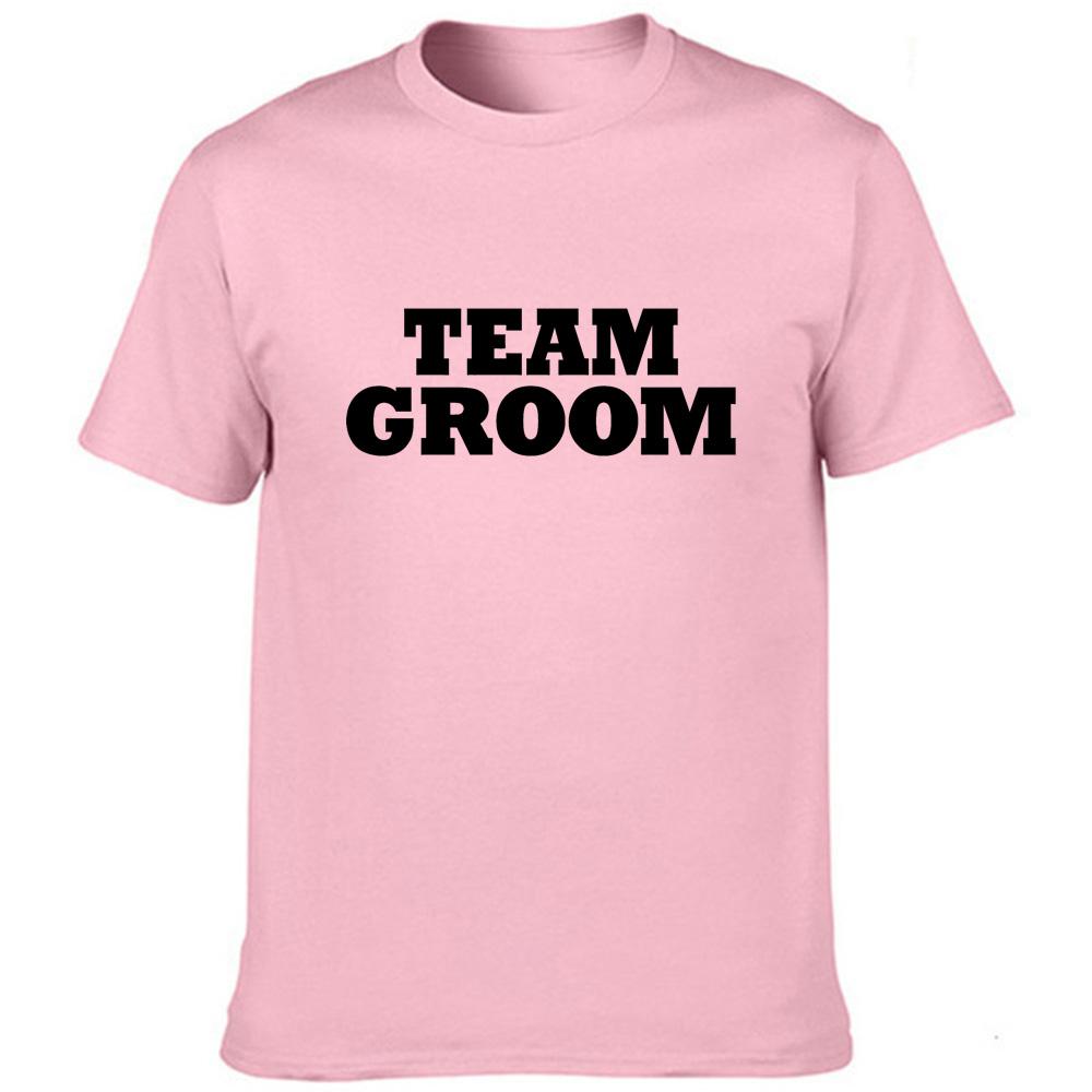 Hipster Men Wedding Party T Shirt Team Groom Letter Print Graphic Husband Harajuku T Shirts Male