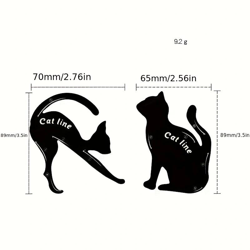 2Pcs/set Easy To Make Up Eye Makeup Tool Eye Template Shaper Model Cat Line Stencils Eyeliner Card Cat Line Eyeliner Stencils