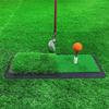 Зеленый коврик для гольфа 2-в-1 20x47см, Нескользящее тренировочное оборудование для улицы/помещения для коррекции стойки при свинге и тренировочных упражнений