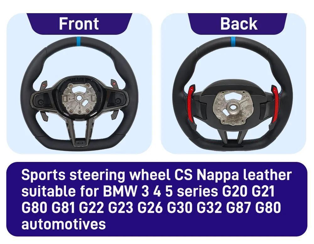2026 Steering wheel Customized CS Nappa Leather For BMW 3 4 5 Series G01 G20 G21 G80 G81 G22 G23 G26 G30 G32 G87 G80 Car Accessories Sports Wheel