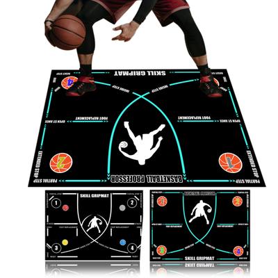 Портативный баскетбольный коврик для ног, нескользящий, бесшумный, игрок всех уровней, ловкость, тренировочный напольный коврик, оборудование для фитнеса