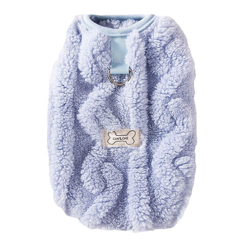 Осенне-зимний жилет для кошек Simple Twist Traction, флисовое пальто для лысых кошек, теплая утолщенная одежда для маленьких собак и кошек