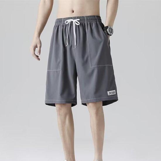 Летние модные капри, свободные шелковые винтажные модные повседневные молодежные верхняя одежда, шорты, модные мужские