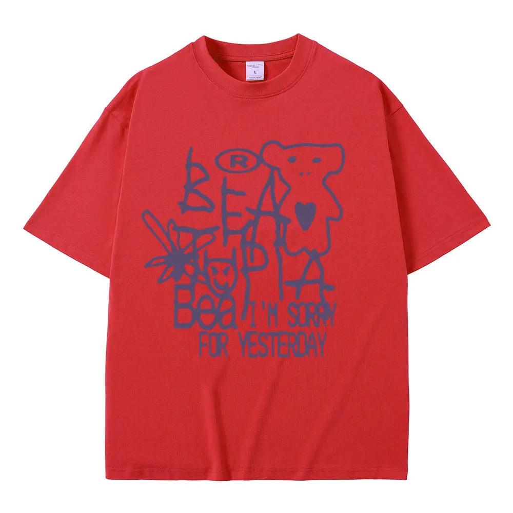 Beabadoobee I'm Sorry for Yesterday T-shirt Men Women Fashion Oversized Short Sleeve Tee Shirt Unisex Casual Vintage T Shirts