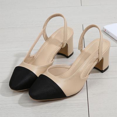 Летняя женская обувь, модельные туфли, модная обувь на среднем каблуке с квадратной головкой, сандалии для свадебной вечеринки, повседневная женская обувь