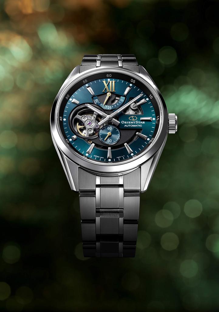 ORIENT STAR Автоматические часы Современные скелетонированные механические Сделано в Японии 2 года гарантии отечественного производителя Открытое сердце Зеленый [Orient Star] RK-AV0114E