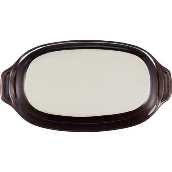 Santo Bankoyaki Gratin Dish One Person Oval Diameter Approximately 21cm Monotone Heat Resistant Ceramic Oven Compatible Microwave Dishwasher Safe Made